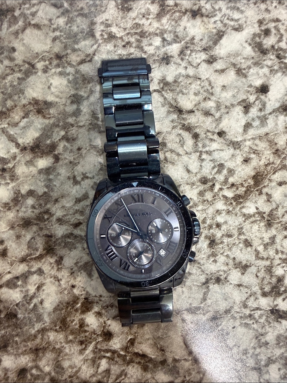 Michael Kors Gunmetal Black Chronograph Bracelet Watch